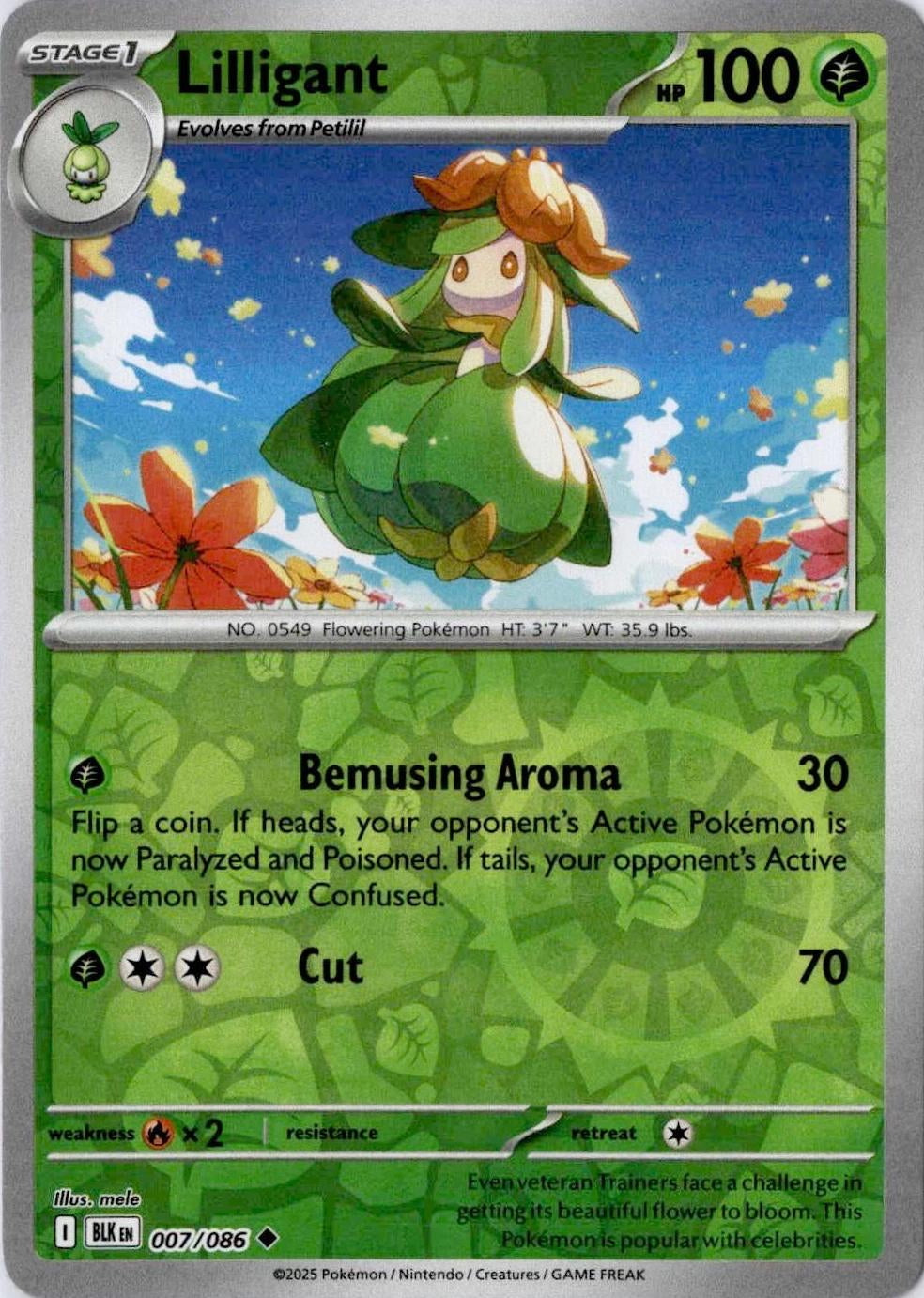 Black Bolt Lilligant #7/86 reverse holo